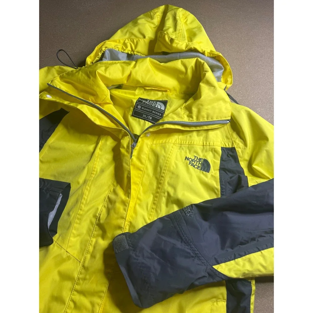 The‎ North Face Summit Series GORE-TEX Raintex Jacket Yellow Grey XL NP10311
